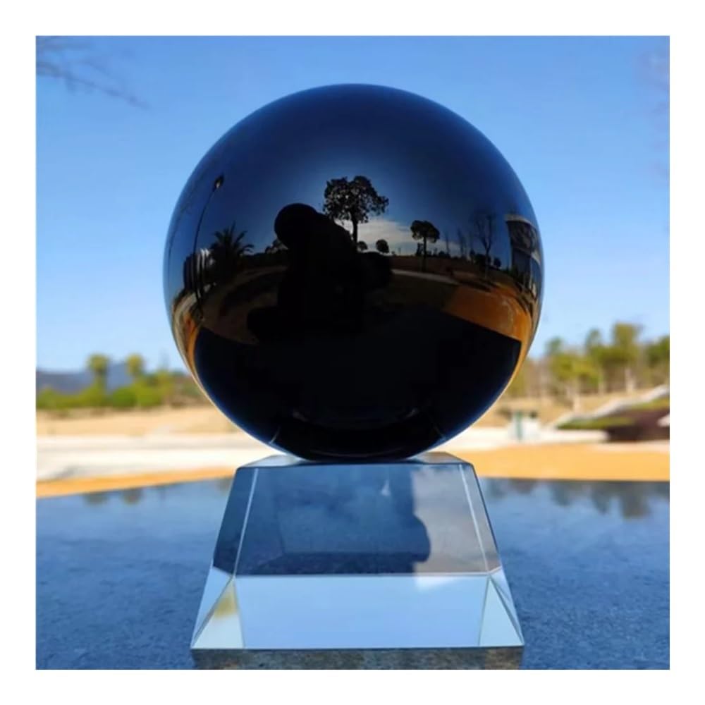 NHKSFBLQ 1pc 6cm Black Obsidian Sphere Crystal Magic Ball Rock Stone No Base