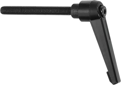 Miniatura 77 de uxcell Perillas ajustables M8 x 3.150 in, rosca macho, botón de trinquete, bloqueo rápido, perno giratorio para maquinaria de torno, color negro