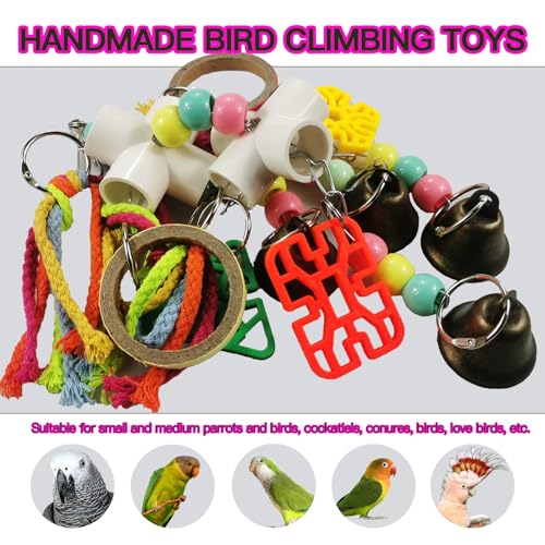 Parrot Toys, Bird Toys, Hanging Interactive chew Toys, Suitable for Small and Medium-Sized Parrots Such as African Grays, Cockatoos, Cokatoos, Amazon Parrots - Image 5