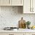 OYASIMI Hexagon Peel and Stick Backsplash for Kitchen Wall,10 Sheets Heat Resistant Stick on Backsplash PVC Smart Tiles, 12'' Gray White Marble Waterproof Peel and Stick Tile for Bathroom