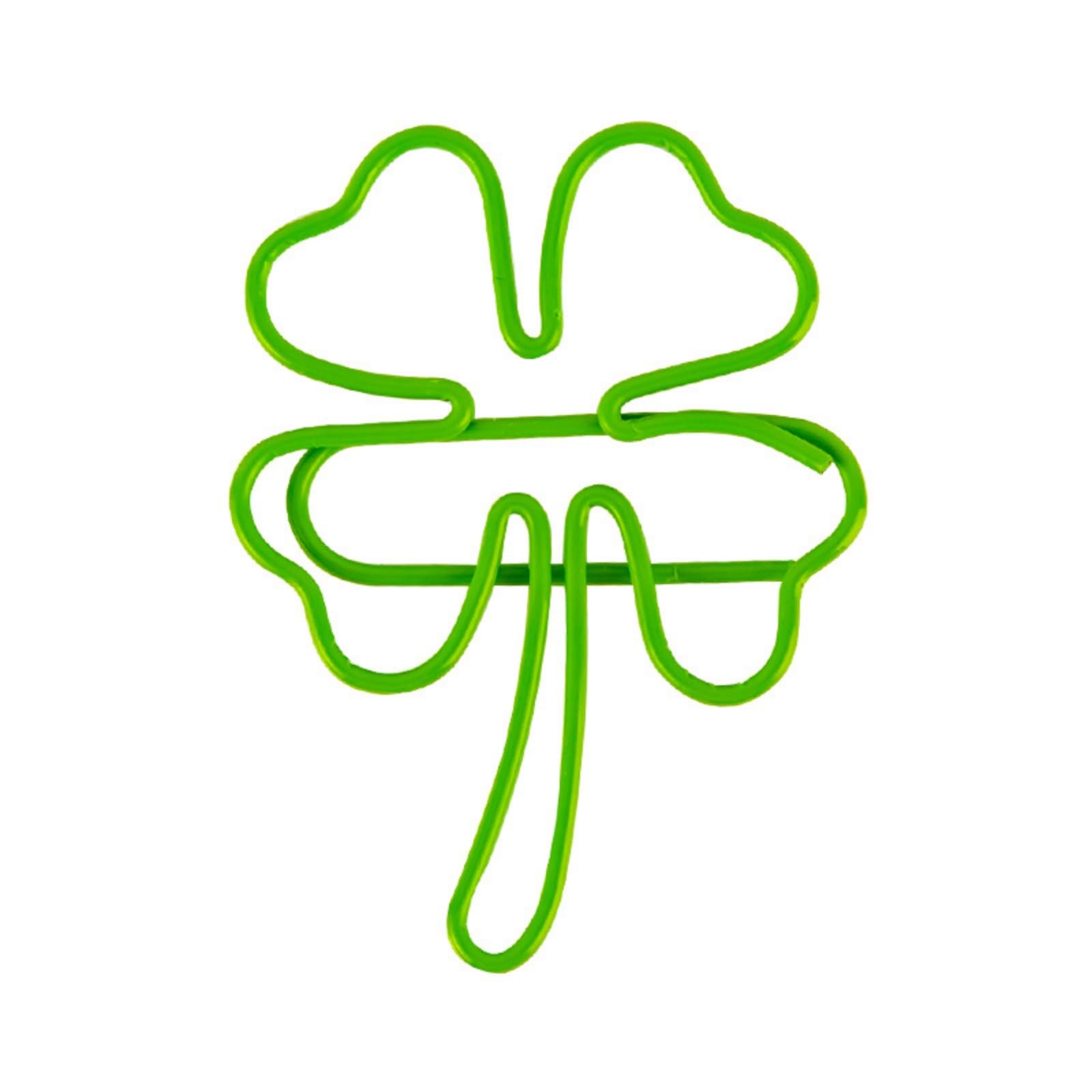 Mekalero 50Pcs Sturdy Metal Clovers Paper Clips Green Offices Supplies for Students Professionals and Corporate Gifting Green Offices Supplies