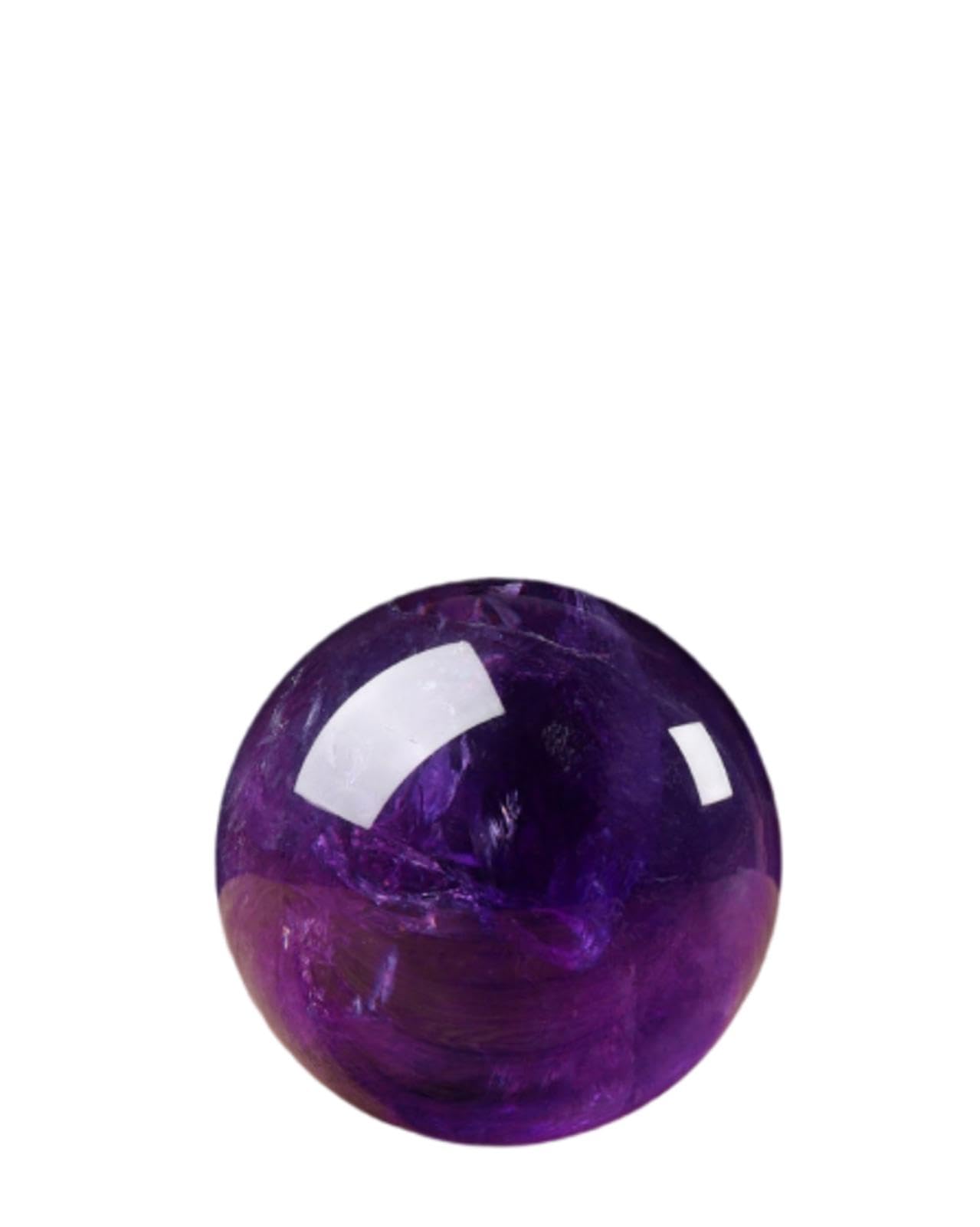 LTRAJUYNH Amethyst Ball Brazilian Purple Crystal Rough Stone Hand-Polished Seven-Star Array Home feng Shui Ornaments,30cm
