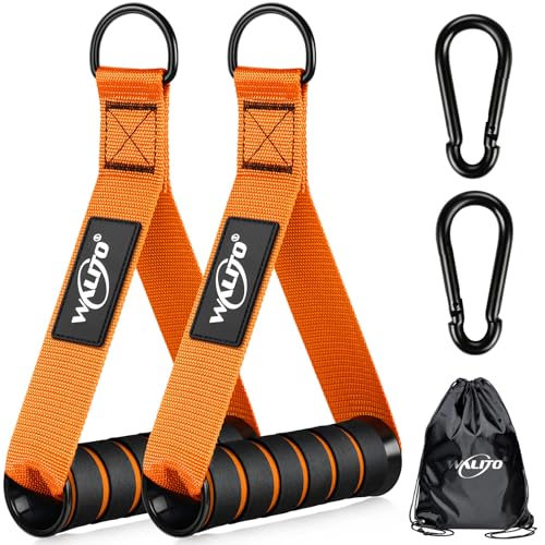 Image of Exercise Handles, Cable Machine Handles for Gym Cable Attachments Training | 2 Pack Heavy Duty Handle with Non Slip Grip for Cable Machines, Pull Down Workouts, Resistance Bands and Home Gym Equipment