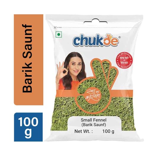 Image of Chukde Barik Saunf Lakhnavi, Small Fennel Seeds Whole Spices, 100g (Pack of 2)