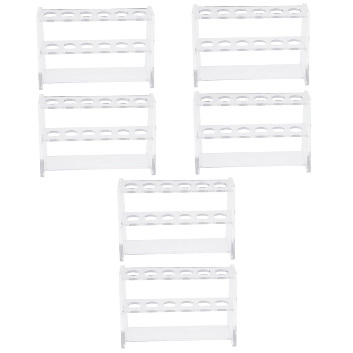 SOLUSTRE 6stücke Teiliges Testrohrgestell Aus Acryl Fach Halter Für Labor Und Schule Stabil Und Leicht Für Wissenschaftliche Anwendungen Und Organisation