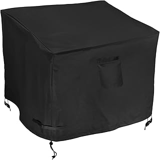 MONLIVVU Fire Pit Table Cover Square 30x30x25 Inch, Waterproof 600D Heavy Duty Fabric, Windproof Patio Gas Propane Firepit Table Cover 30 Inch
