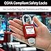 WUWEOT 10 Pack Lockout Tagout Locks, Keyed Different Red Loto Safe Padlocks, OSHA Compliant Safety Locks with Keys for Lock Out Tag Out Stations and Devices