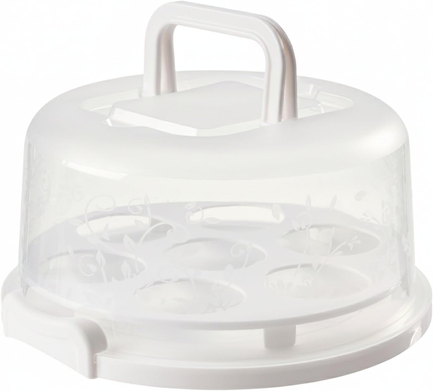 Portable Cupcake Carrier for Home Bakers and Cake Decorators Transporting Treats to Parties and Events (White)