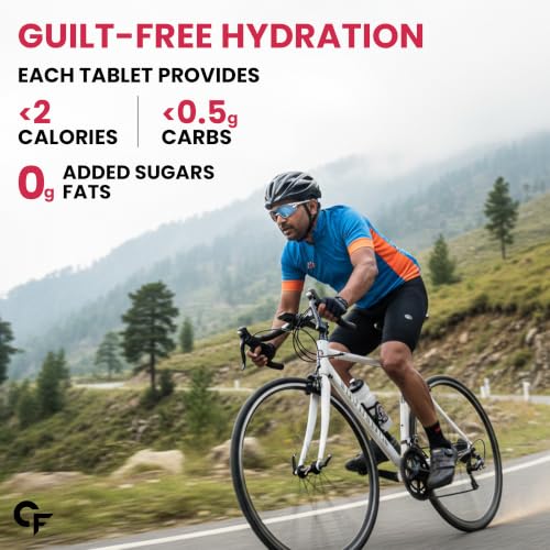 Image of Carbamide Forte Electrolyte Supplement with Zero Added Sugar | Electrolyte Hydration Tablets for Sustained Energy with 5 Essential Electrolytes No Sugar, Low Calorie Hydration | Added L-Glutamine & Taurine, Vitamin C & B-Complex | Mixed Berry Flavour | 20 Effervescent Tablets