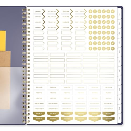 Cambridge Planner 2025-2026 Academic, Weekly & Monthly, 8-1/2" x 11", Large, WorkStyle Classic, Monthly Tabs, Flexible Cover, Future Dusk (1606-905A-58) by Cambridge - Image 8