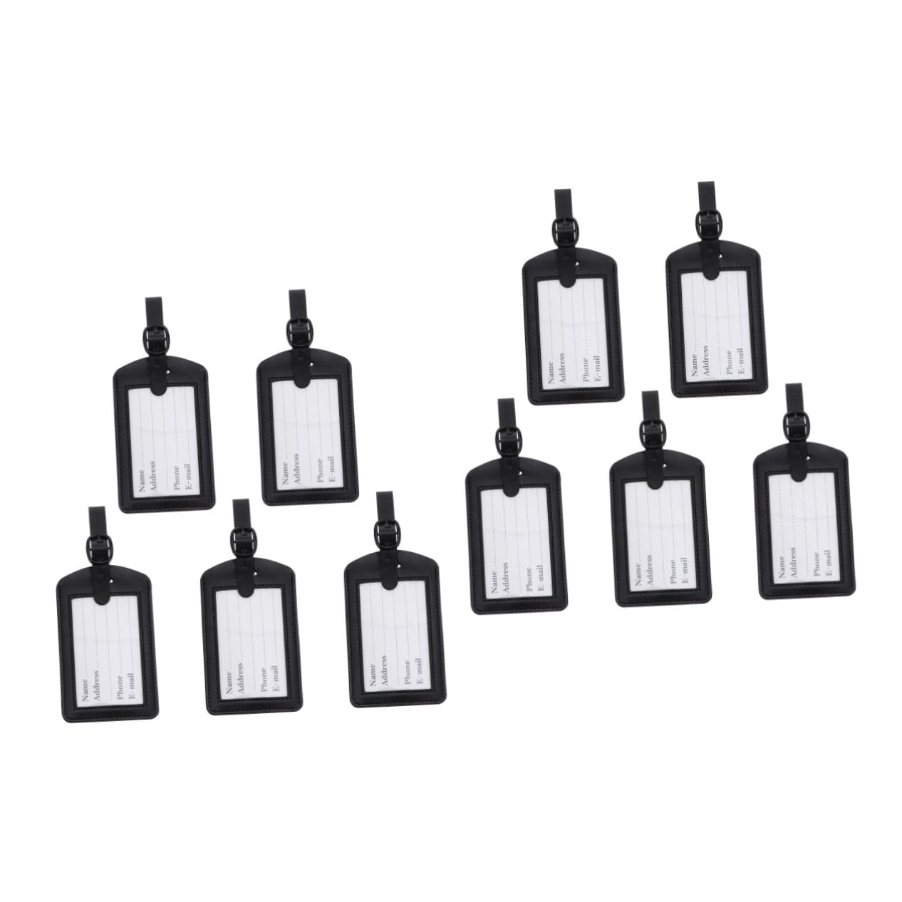 Healvian 2 Sätze Teiliges Pu Id Luggage Tag Praktische Strapazierfähige Kofferanhänger Für Reisetaschen Schultaschen 5 Stück * 2