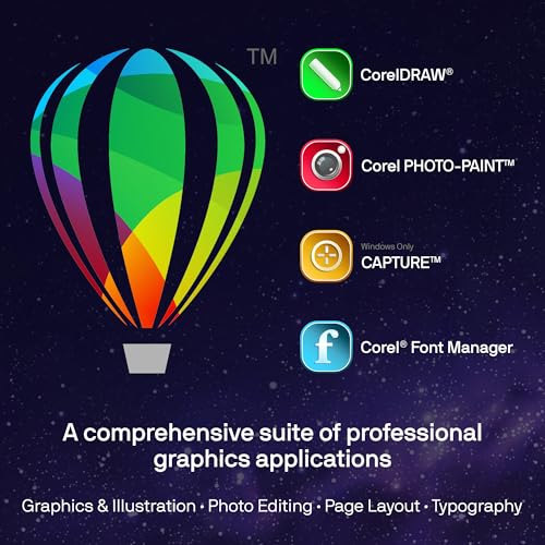 Image of CorelDRAW Graphics Suite 2025 | Graphic Design Software for Professionals | Vector Illustration, Layout, and Image Editing [PC /Mac Download] (Old Version)