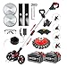 Produktbild Akku Rasentrimmer und Unkrautbürste 5-in-1 Multitool Freischneider Motorsense Elektro Brushless Trimmer mit 2X 4Ah Akku und Messer für Garden, Rasen, Trimmen,Black,c