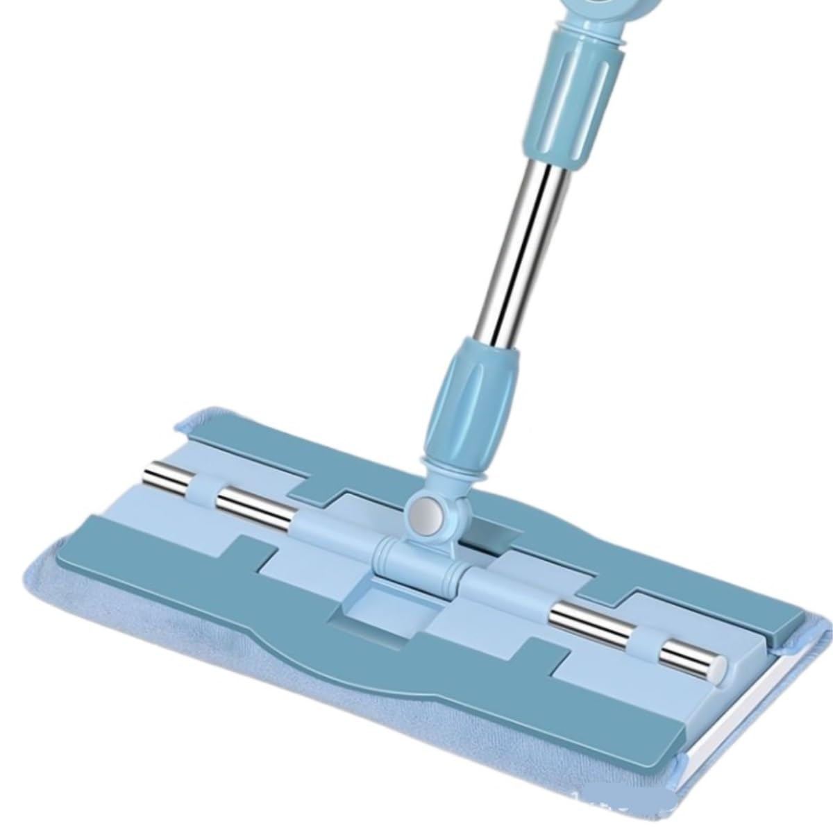 Mopa De Limpieza Trapeador De Superficie Plana con Clip For El Hogar, Trapeador De Tela For Uso Húmedo Y Seco, Trapeador Plano De Gran Tamaño De Doble Propósito Hogar Cocina