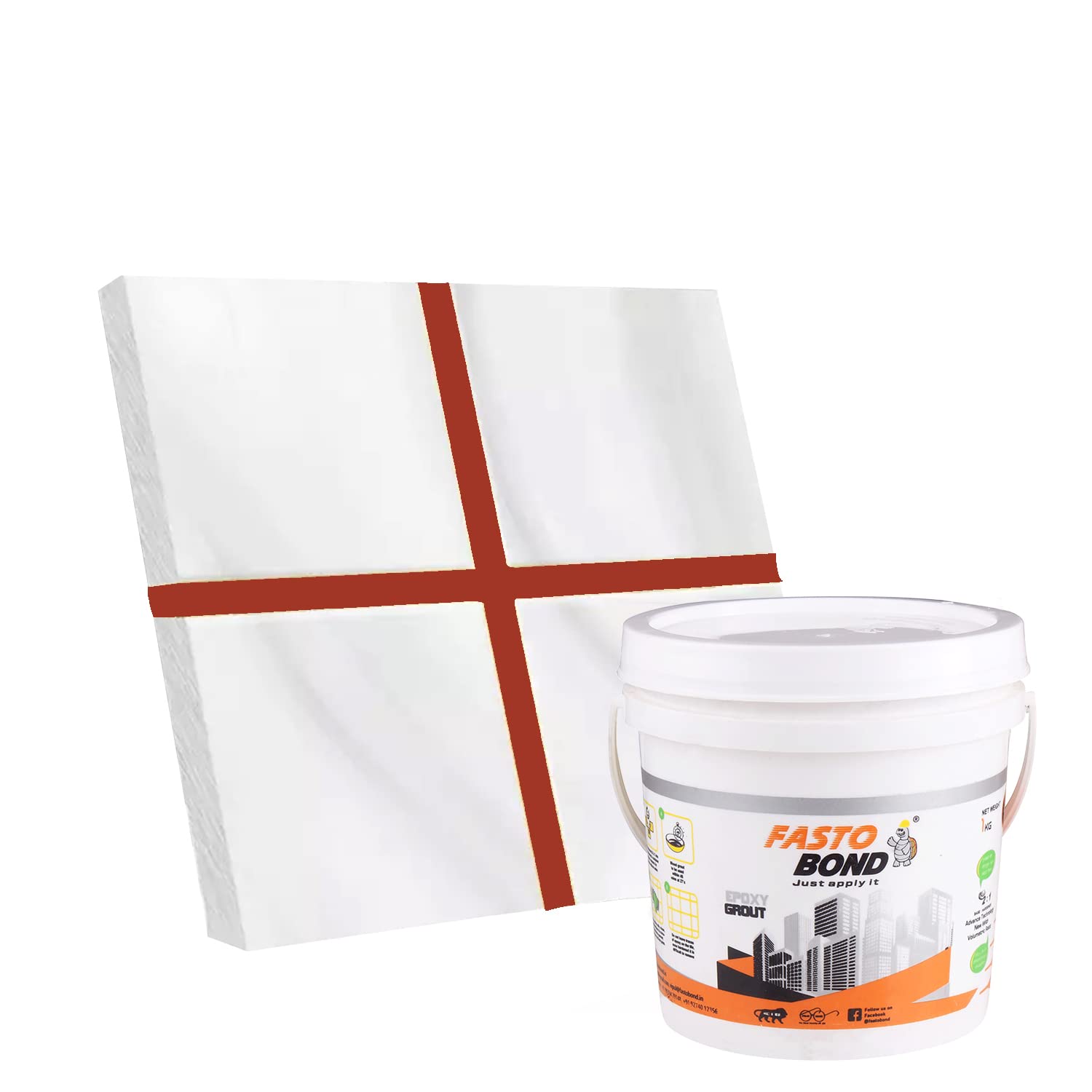 Fastobond Epoxy Grout For Tiles - 1 Kg - Copper Brown Color Epoxy Tile Grout_Fastobond | 3 components only | Premixed Filler for uniform finish (B0928XMDJJ) Amazon Price History, Amazon Price Tracker