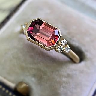 1pc Engagement Rings with a Golden Ring Body in a Vintage Court Style for Wedding Dinner Bride's Engagement Ring Accessories Exquisite Jewelry for Women