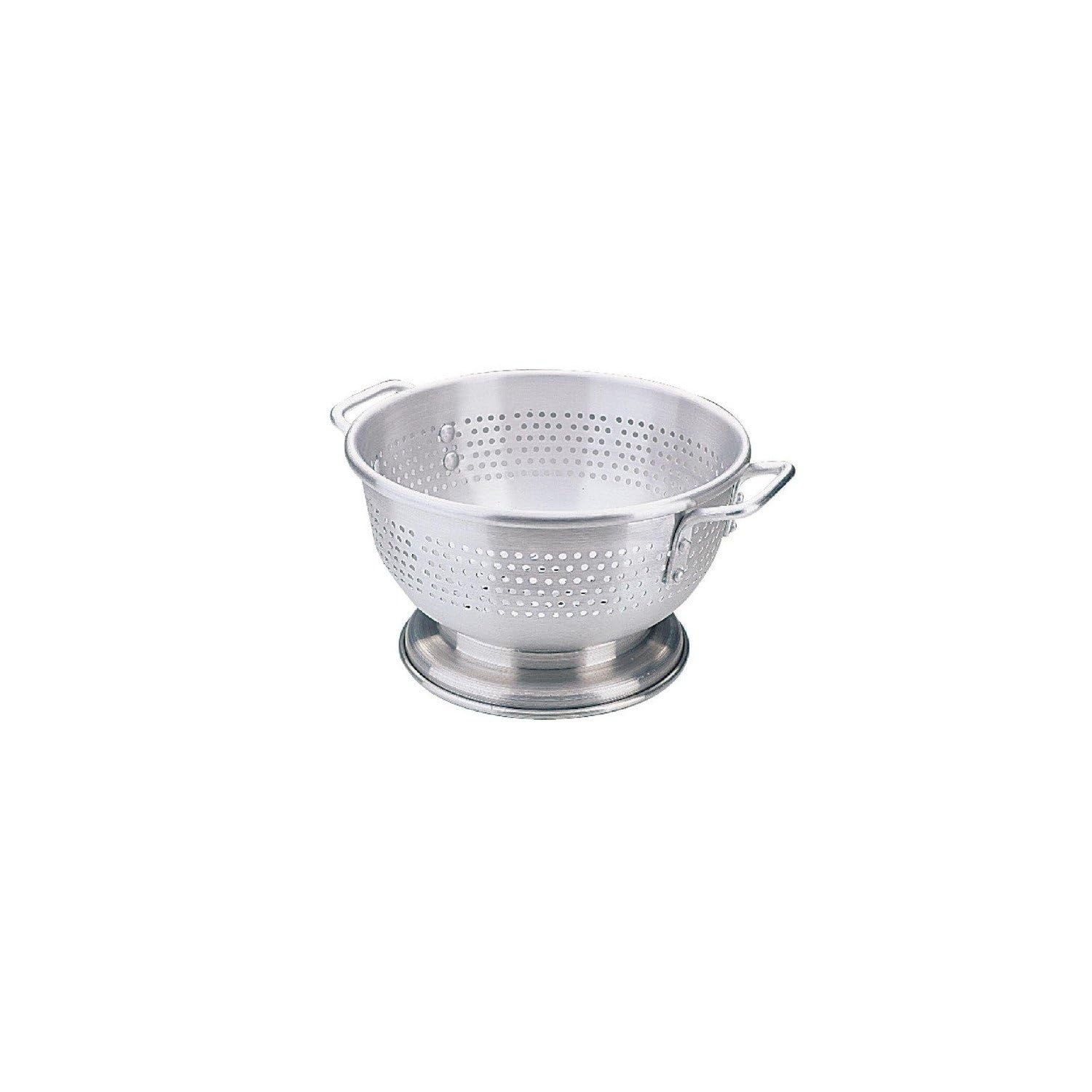Vogue Aluminium-Abtropfsieb 40 cm/16 Zoll, silberfarben, Gemüse-Abtropfsieb, Größe: 400 mm/16 Zoll Durchmesser, stabile Griffe, Gewicht: 630 g, spülmaschinengeeignet, K338