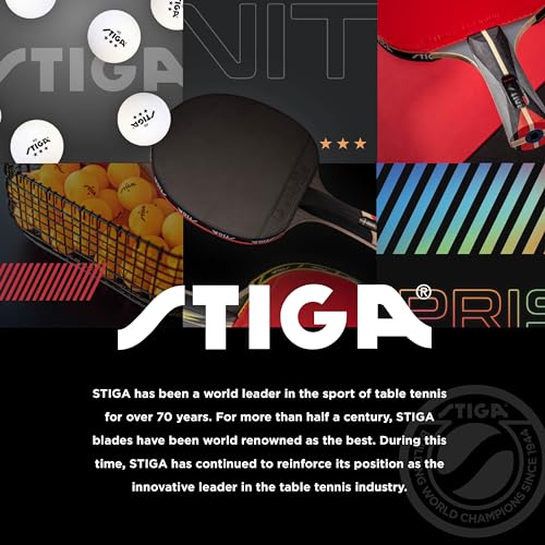 Image of STIGA Performance 2 or 4 Player Table Tennis Set - USATT Approved Rackets and 3-Star Balls - 5-Ply Blade & Flared Handle - Perfect for Skill Development