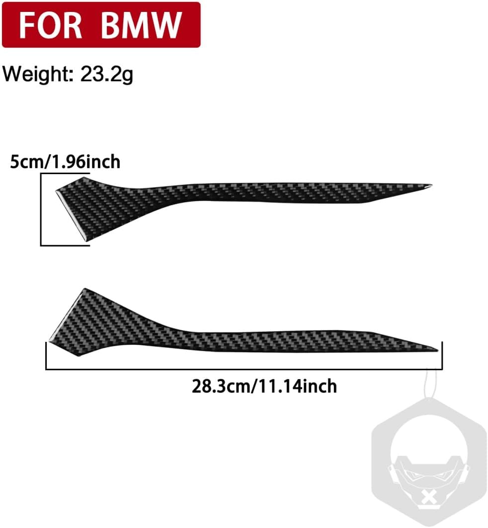 Carbon Fiber Car Interior Accessories Decoration Decal Sticker Trim Compatible with BMW 7 Series G11 G12 2015-2022 (Classic, Side Mirro R Anti-Collision)