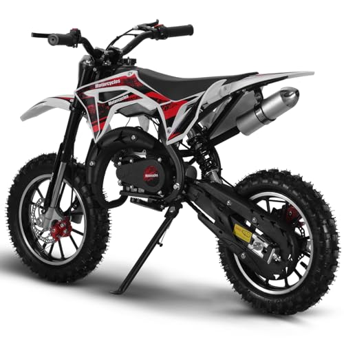 Image of 2026 New 50cc Dirt Bike for Kids 2-Stroke, Toddler Gas Powered Mini Bike with Front Rear Disc Brakes, Speeds up to 40KM /H, Gas Motorcycle for Children, Ideal Gifts for Boys Girls, Blue (Black)