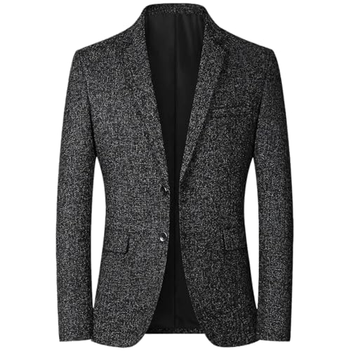 Men V-Neck Single-Breasted Suit Jacket Slim Dress Coats Blazers Male Casual Tops
