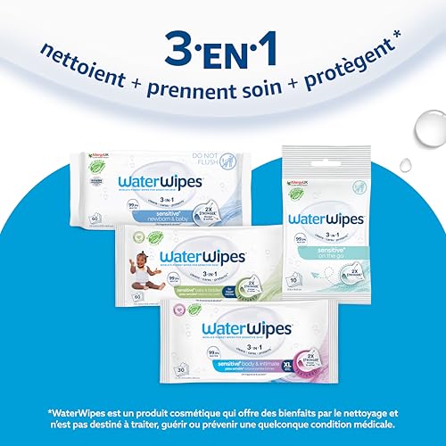 WaterWipes Lingettes Bébés Originales Exemptes De Plastique 720 Unités 12 Paquets Lingettes à Base d'Eau à 99 9 % Non Parfumées pour les Peaux Sensibles - vue 7