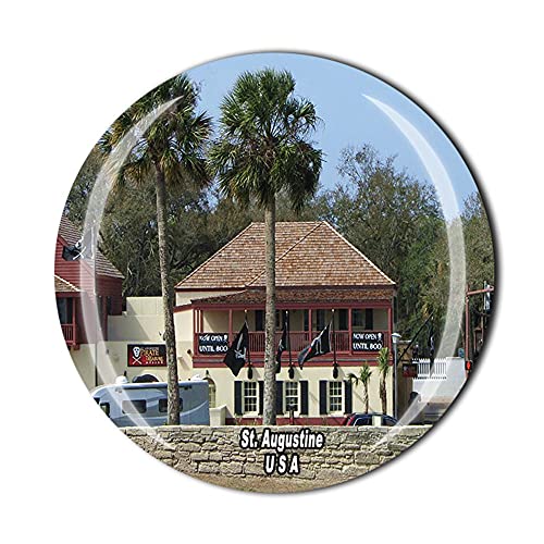 St Augustine Pirate & Treasure Museum USA America Fridge Magnet Crystal Tourist Souvenir Gift Collection Refrigerator Magnetic Sticker