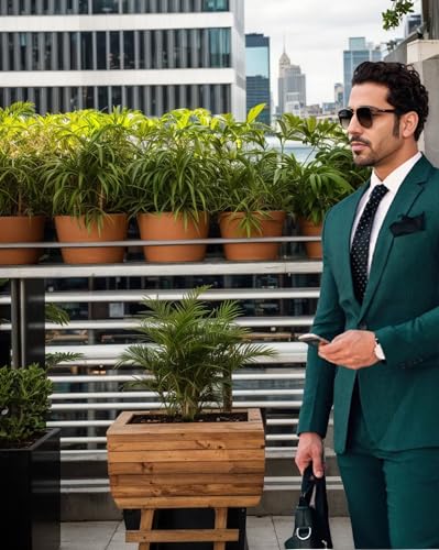 Suits for Men Regular Fit Men Suits 2 Piece Set Tuxedo Jacket and Pants Wedding Prom Business Party Attire4