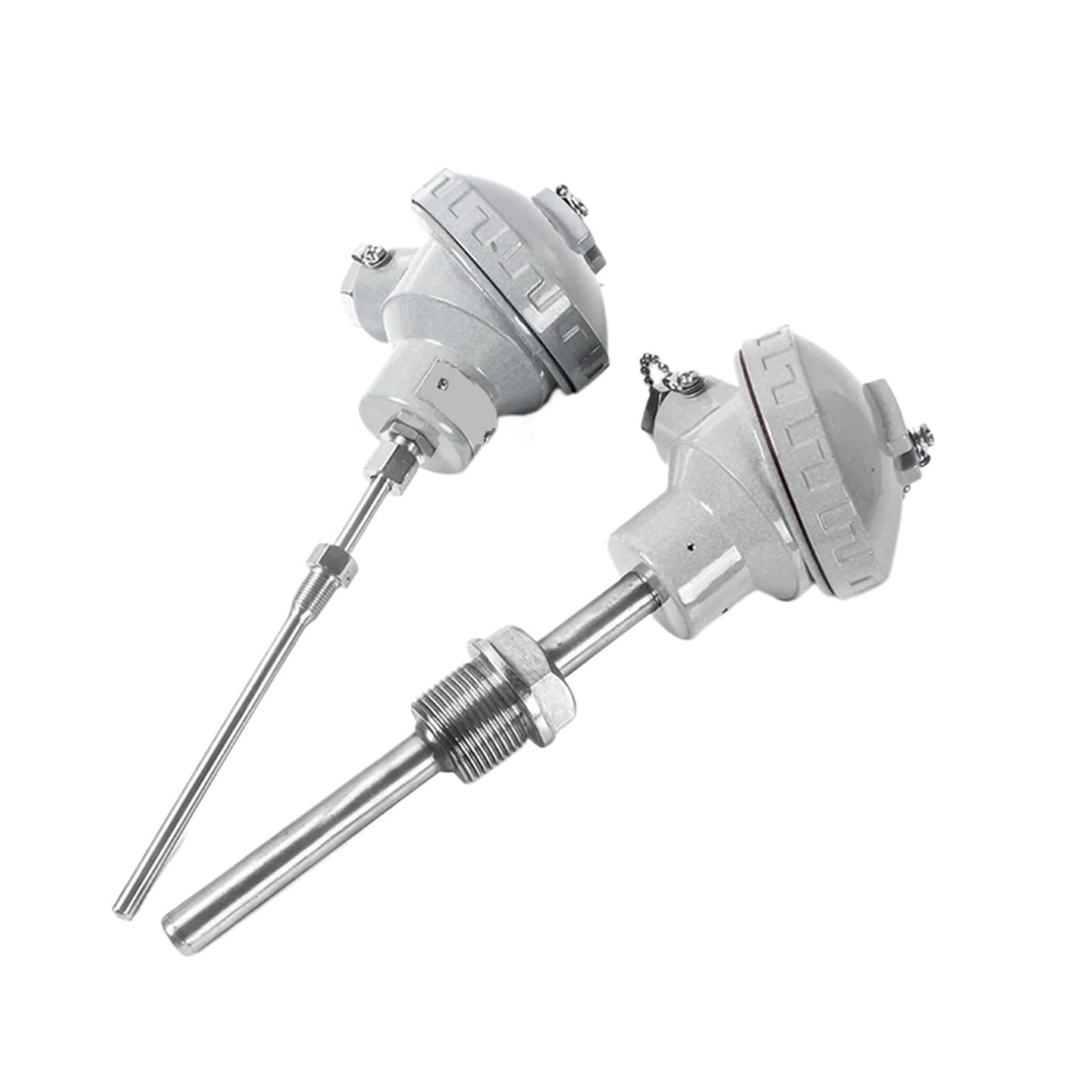 Transmisor de sensor temperatura PT100 blindado 0-1300 ℃, transductor rosca 4-20mA G1/4 1 pieza(4-20mA PT100 0-100C,100mm)