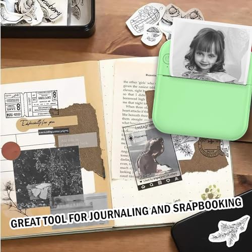 HUIJUTCHEN Mini impressora de adesivos – Mini impressora de bolso para iPhone impressora térmica com