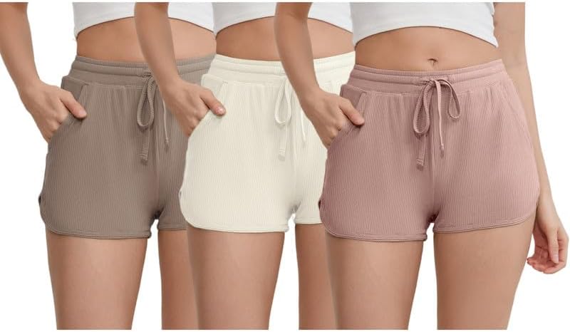 HEARTNICE 3-Pack Women’s Soft Lounge Pajama Shorts, Casual Sleepwear for Yoga Gym Running Sleep HEARTNICE 3-Pack Women’s Soft Lounge Pajama Shorts, Casual Sleepwear for Yoga Gym Running Sleep