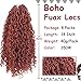 Beverlee 14 Inch Goddess Locs Crochet Hair 8 Pcak Boho Faux Locs Boho Goddess Locs Crochet Locs Pre Looped Soft Hippie Locs Synthetic Bohemian Curly Crochet Locs Hair for Black Women 350#