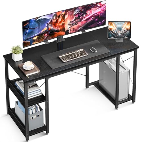 AODK パソコンデスク 幅120 デスク 机 pcデスク ?子 computer desk ブラック