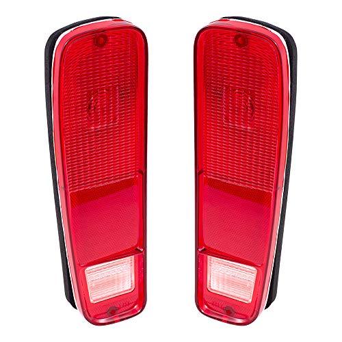 Brock Replacement Driver and Passenger Taillight Tail Lamp Compatible with 1973-1979 F100 F250 F250 Styleside Pickup Truck D4TZ13405A D4TZ13404A