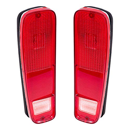 Brock Replacement Driver and Passenger Taillight Tail Lamp Compatible with 1973-1979 F100 F250 F250 Styleside Pickup Truck D4TZ13405A D4TZ13404A