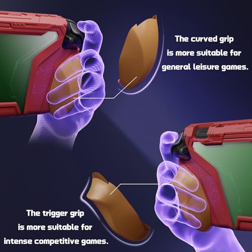 Image of PlayVital for Switch 2 Beyond-Grip Dockable Case, Interchangeable FPS /Omni Ergonomic Grips + Military-Grade Drop Protective Cover + 2 Joystick Caps for Nintendo Switch 2 (Red & Orange)