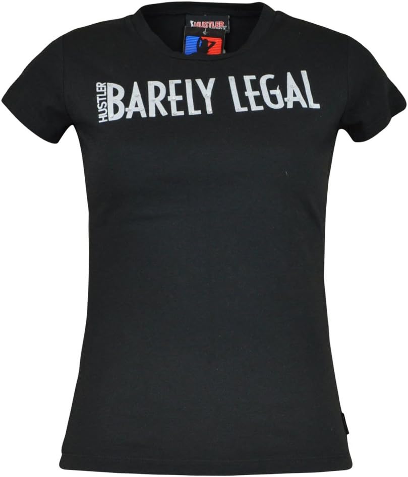 Hustler Brand Barely Legal Shimmer Rhinestone Gems Black Petite Womens XSmall XS