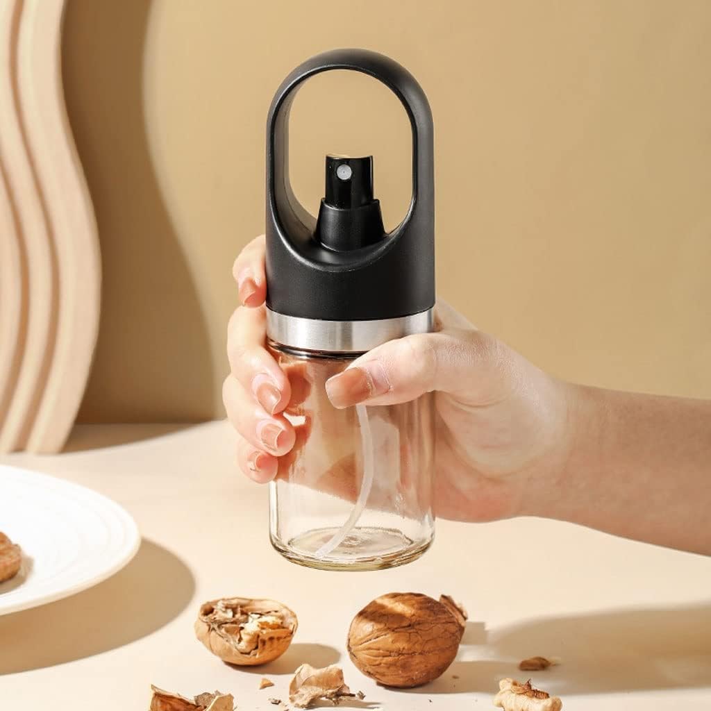 Push-type Fuel Injector Seasoning Bottle Dust-proof and Oil-control Large-caliber Barbecue Sprayer Oil Spray Bottle(D)