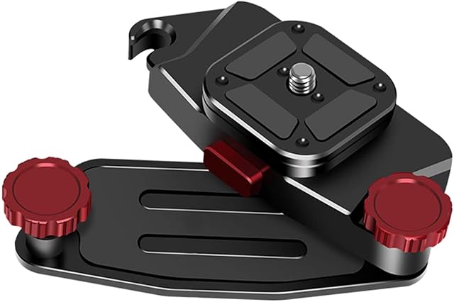 Easy Hood Camera Belt Clip Waist Camera Waist Buckle Quick Release 1/4 Thread Plate Camera Mount Adapter Camera Strap Metal Camera Holder Compatible with Sony/Canon/Nikon DSLR Camera