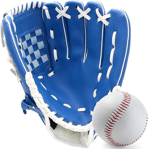 Baseball Glove,Baseball Softball Mitt,Ergonomic Design - Comfortable and Durable Mitt for Kids Youth...