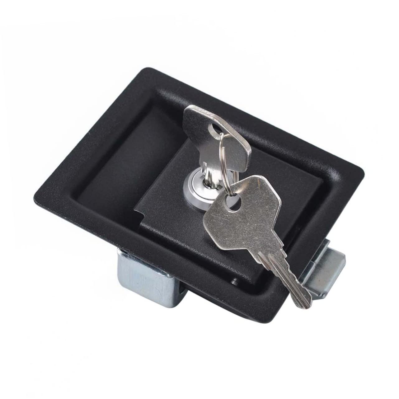 SOLUSTRE Anhängerboxschlösser A1215 4 Stück aus Kohlenstoffstahl Schwarz | Zinklegierung, Solide Bauweise, Wetterbeständig, für Handwerker Lkw und Boxen