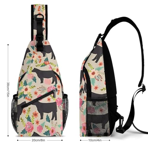 Morrales de hombro con diseño Pink Flower para adultos miniatura 2