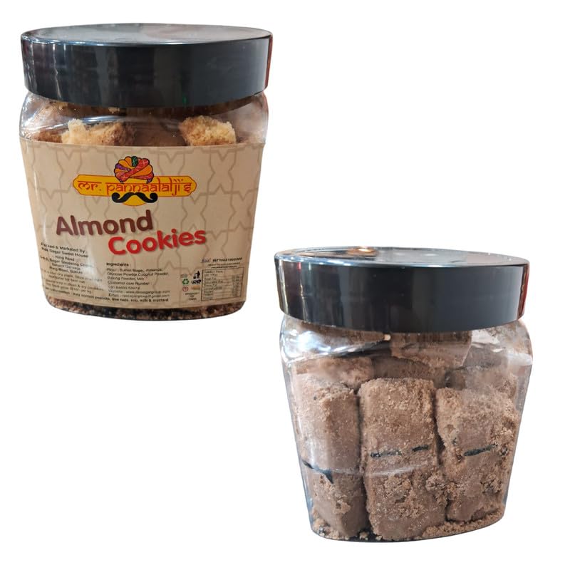 Ras Sagar Sweet House Almond Cookies+ Choco Chip Cookies | Tea Time Cookies | 200g x 2 (400g)