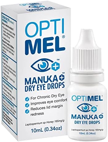 Optimel Manuka Honey Eye Drops 10ml - Dry Eye Treatment & Relief - Blepharitis, Corneal