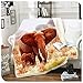 Coperta da Letto in Pile per Pelle Vivida 3D, Coperta In Pile Peluche, Coperta In Sherpa, Coperta Morbida Calda Super Morbida, Elefanti Su Erba Appassita In Africa Coperta for Bambini, for Letto, Diva