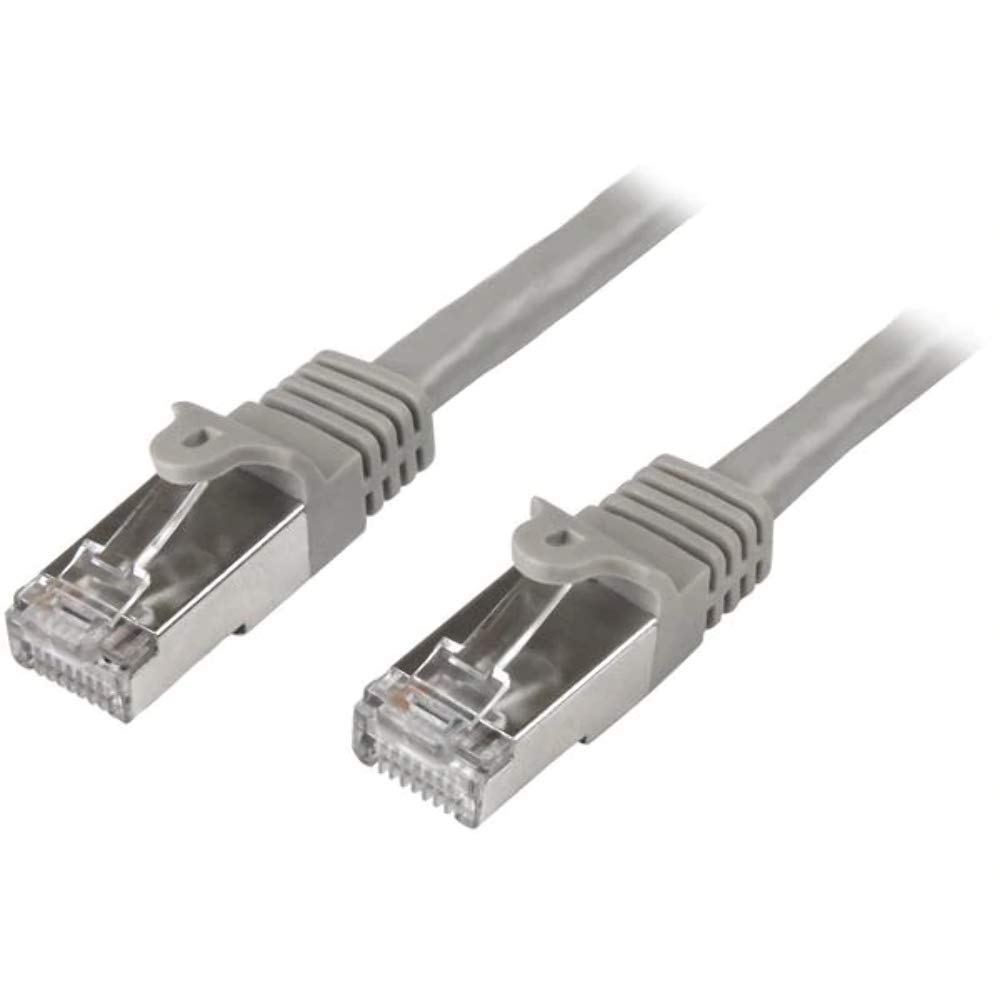 StarTech.com N6SPAT2MGR 2 m Cat6 Patch Cable, Shielded (SFTP) Snagless Gigabit Network Patch Cable - Grey Cat 6 Ethernet Patch Lead