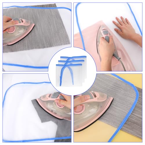 3stk Bügeltuch, Hitzebeständiger Polyester-Netzbügelschutz Verhindert Brandflecken und Beschädigungen an der Kleidung Isolierende Unterlage für Einfaches Bügeln und Nähen (Farbe Zufällig)