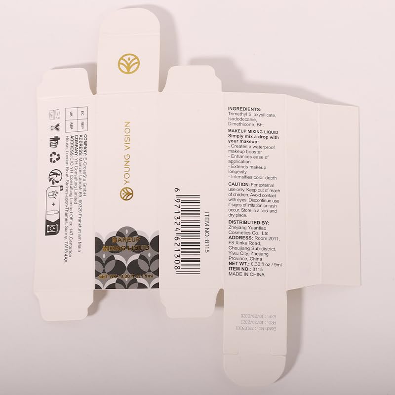 Líquido de mezcla de maquillaje - Medio de mezcla de sombra de ojos/base, sellador de delineador, potenciador de pigmentos, adhesivo con purpurina, convertidor de maquillaje personalizado 9