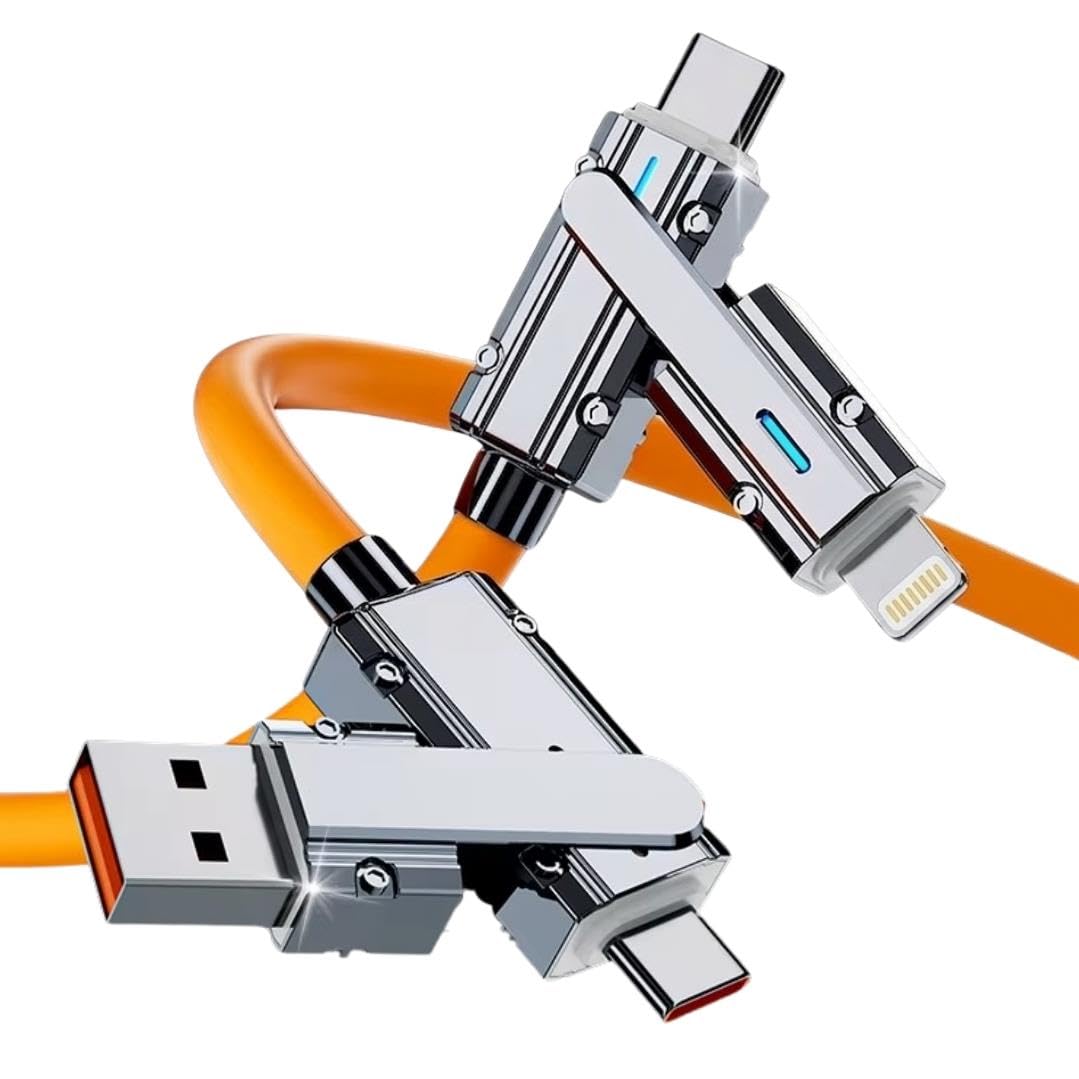 Daytona A6019 Usb Type C Lightning 4 in 1 Hızlı Şarj Data Kablosu Çevirici Dönüştürücü Adaptör 100-120W - 1M