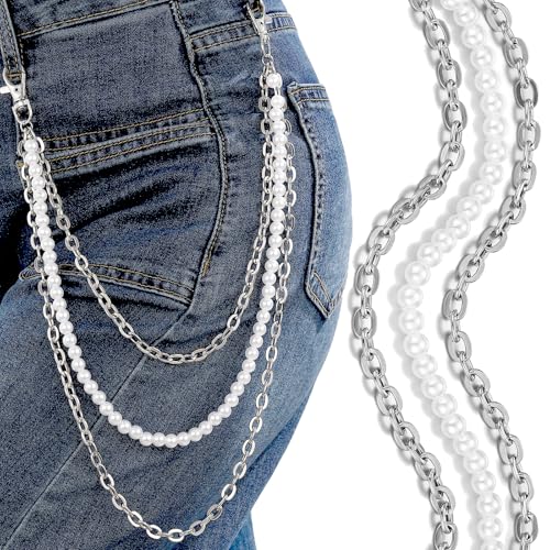 Jean Chains for Women Pants Chain for Men Pearl Goth Style Punk Chain for Pants